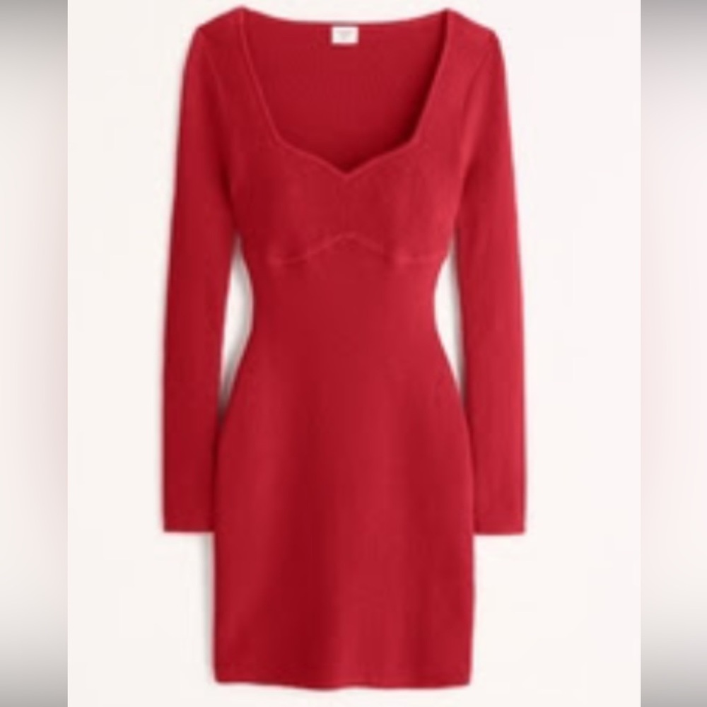 Long sleeve corset sweater dress